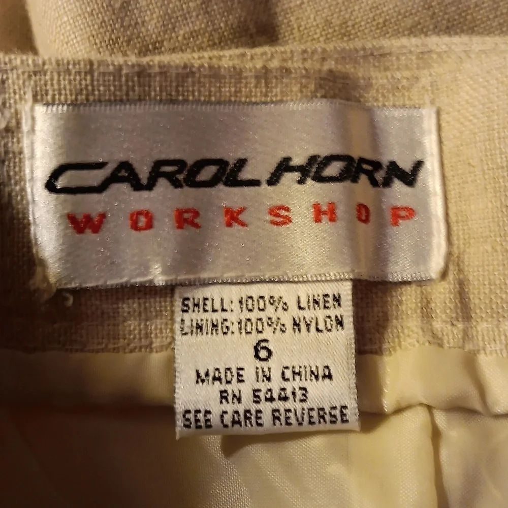 Carol Horn 100% linen shorts sz 6 - Picture 3 of 3